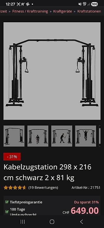 Hometrainer: Kabelzugturm von Gonser – Gebraucht aus Flüelen von Chuanita1