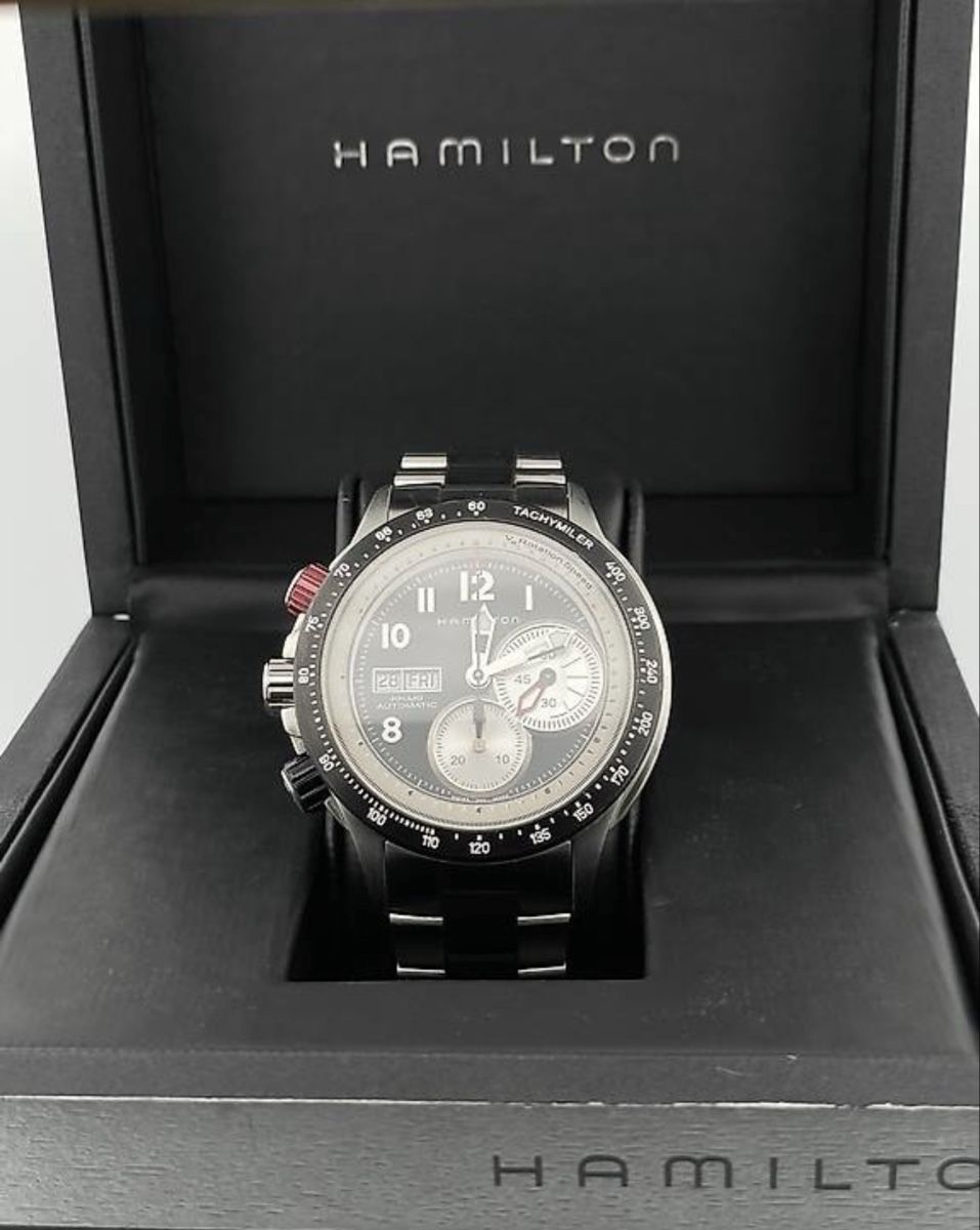 Hamilton Orologi: Hamilton Khaki Tachymeter Chronograph 2011 - H717260 – Usato da Wettingen venduto da eleganceshop 5