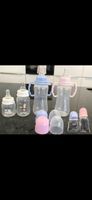 Babyflaschen Set mit Griffen und Deckeln neu