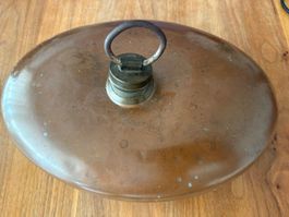 Wärmeflasche oval aus Kupfer