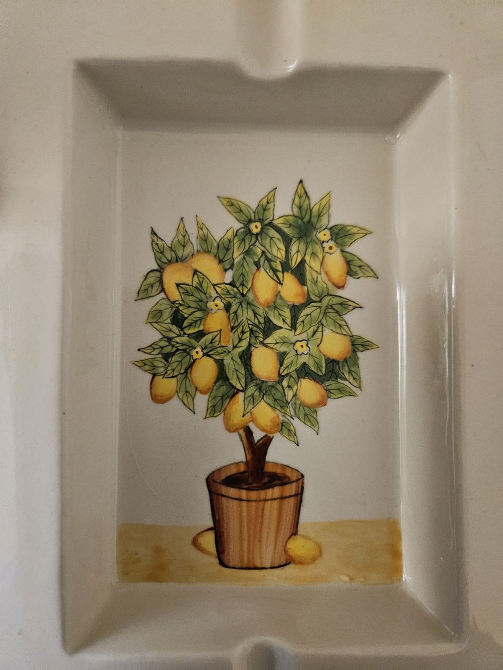 Aschenbecher: Vintage Keramik Aschenbecher Lemon Tree – Neu (gemäss Beschreibung) aus Mellingen von Aegert5 4