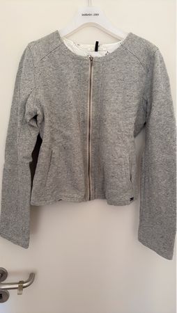 IKKS Girl's Grey Zip-Up Jacket - Size L Girls