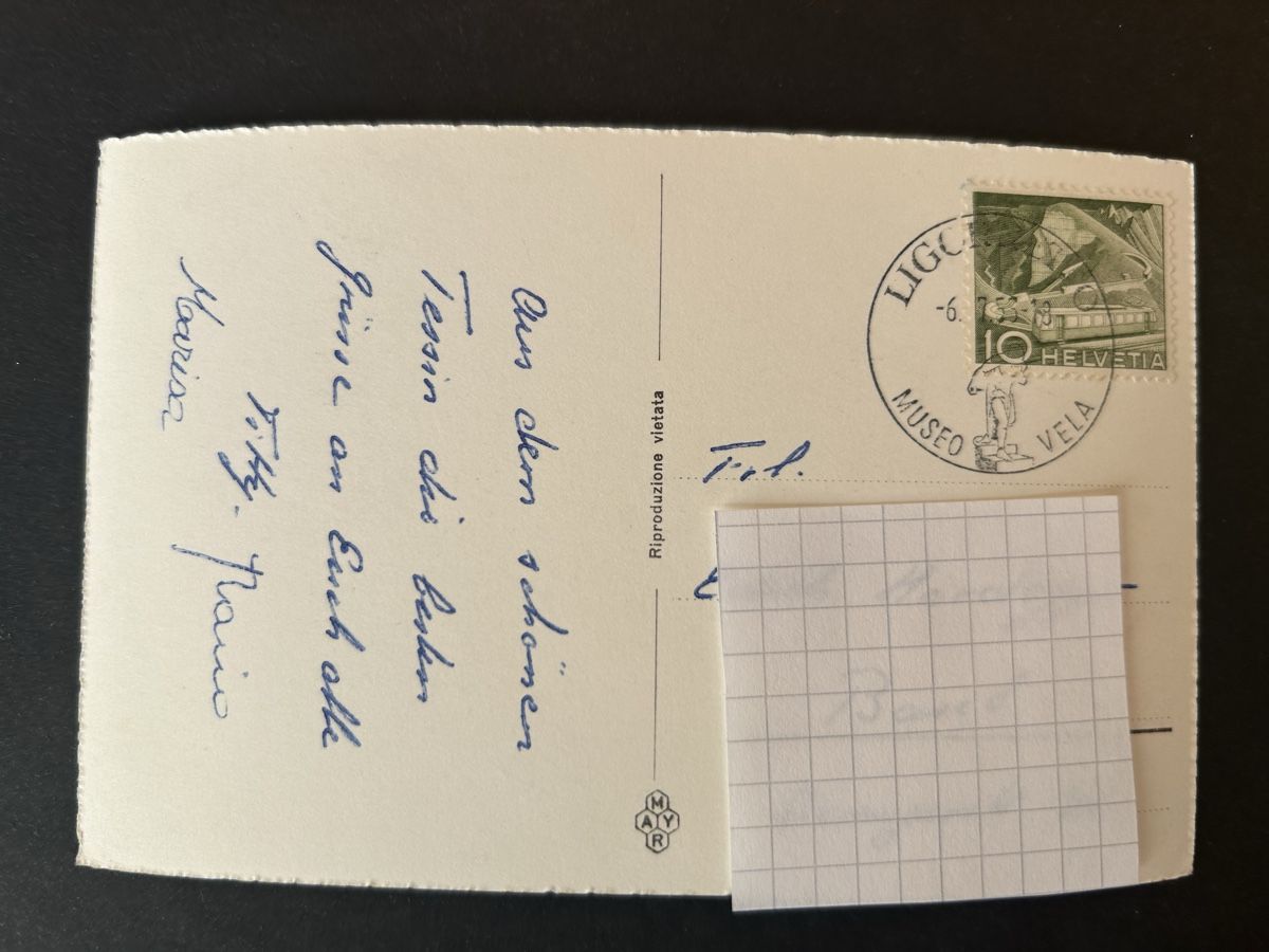 Cartoline postali: Ansichtskarte Ligornetto Panorama  – Usato da Fanas venduto da Alessio11 1