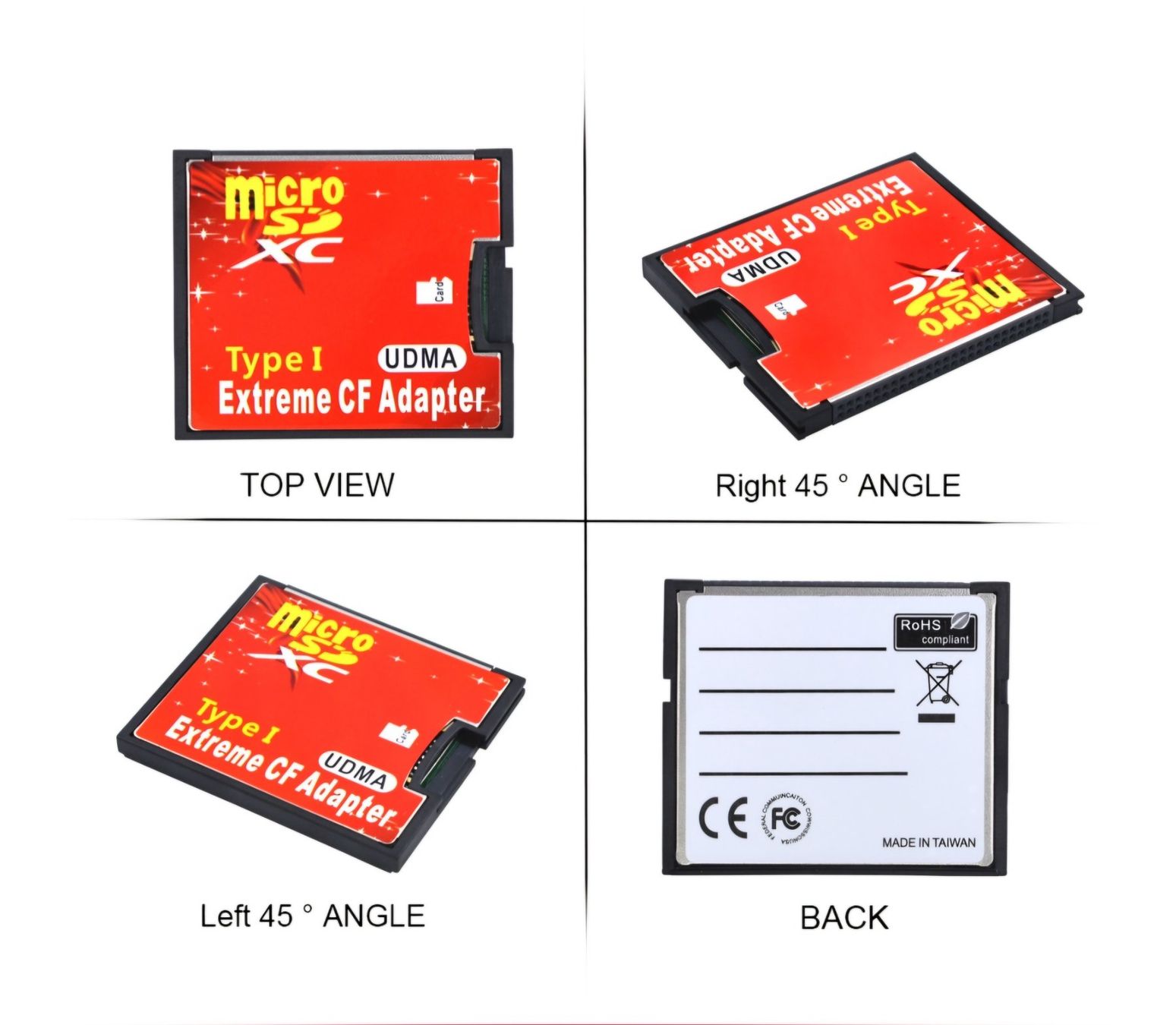Unità & Adattatore: Compact Flash <-> MicroSD Adapter / Compactflash HC XC – Nuovo e nell'imballaggio originale da Uster venduto da -FPS- 4