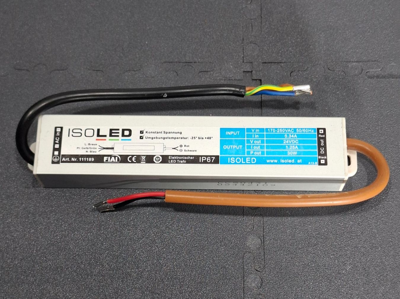 Componenti elettronici: Transformateur LED 24V IP67 ISOLED 30W – Nuovo (secondo la descrizione) da Villars-Ste-Croix venduto da pau_8fls