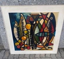 ÖL/SPACHTEL BILD VON WÜEST 1970
