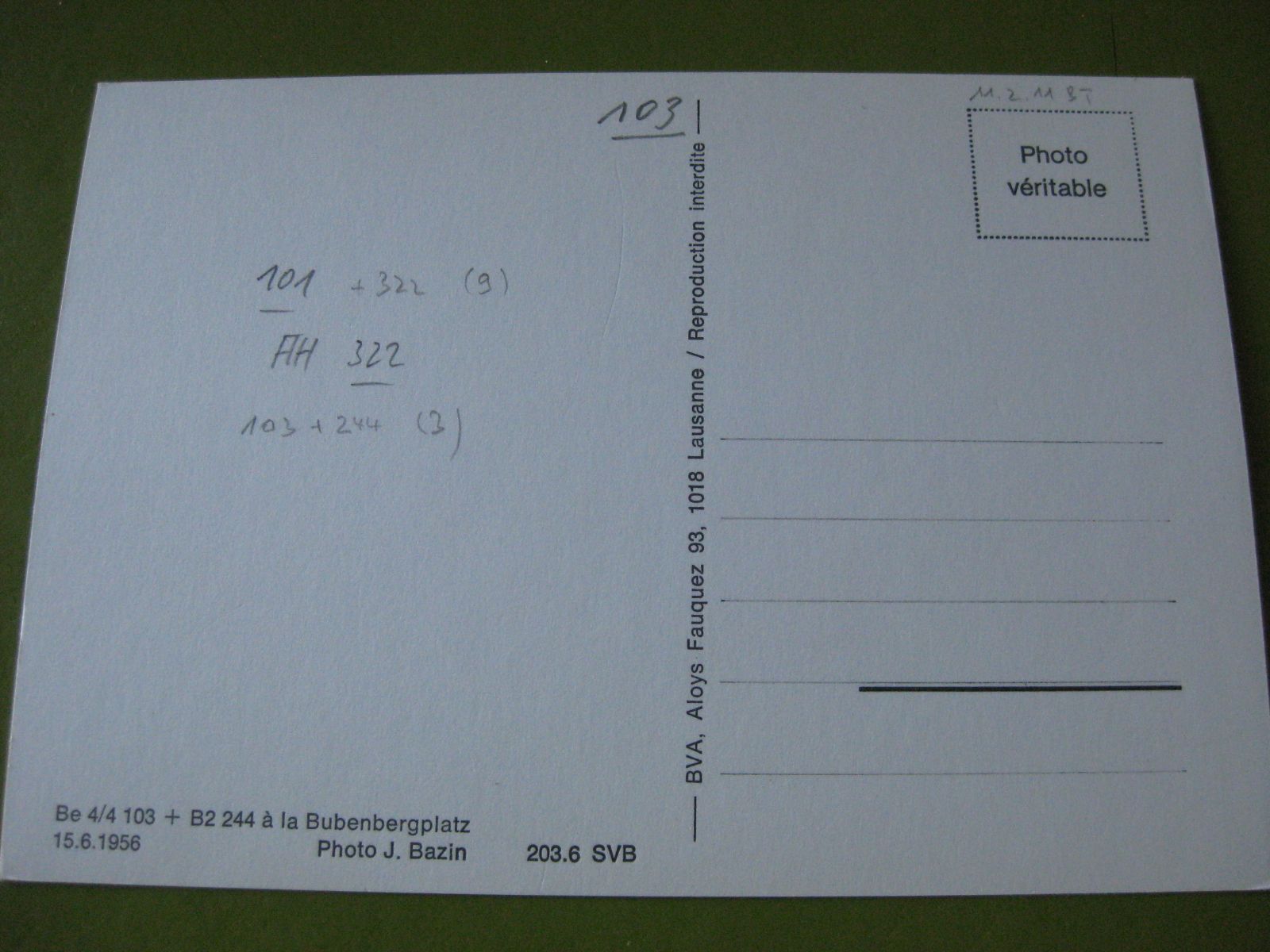 Cartoline postali: AK Bern Bubenbergplatz mit Tram – Usato da Malters venduto da Marosko 1
