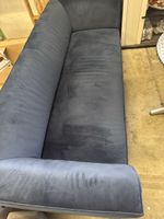 Dunkelblaues Samt Sofa Dreisitzer - Top Zustand!