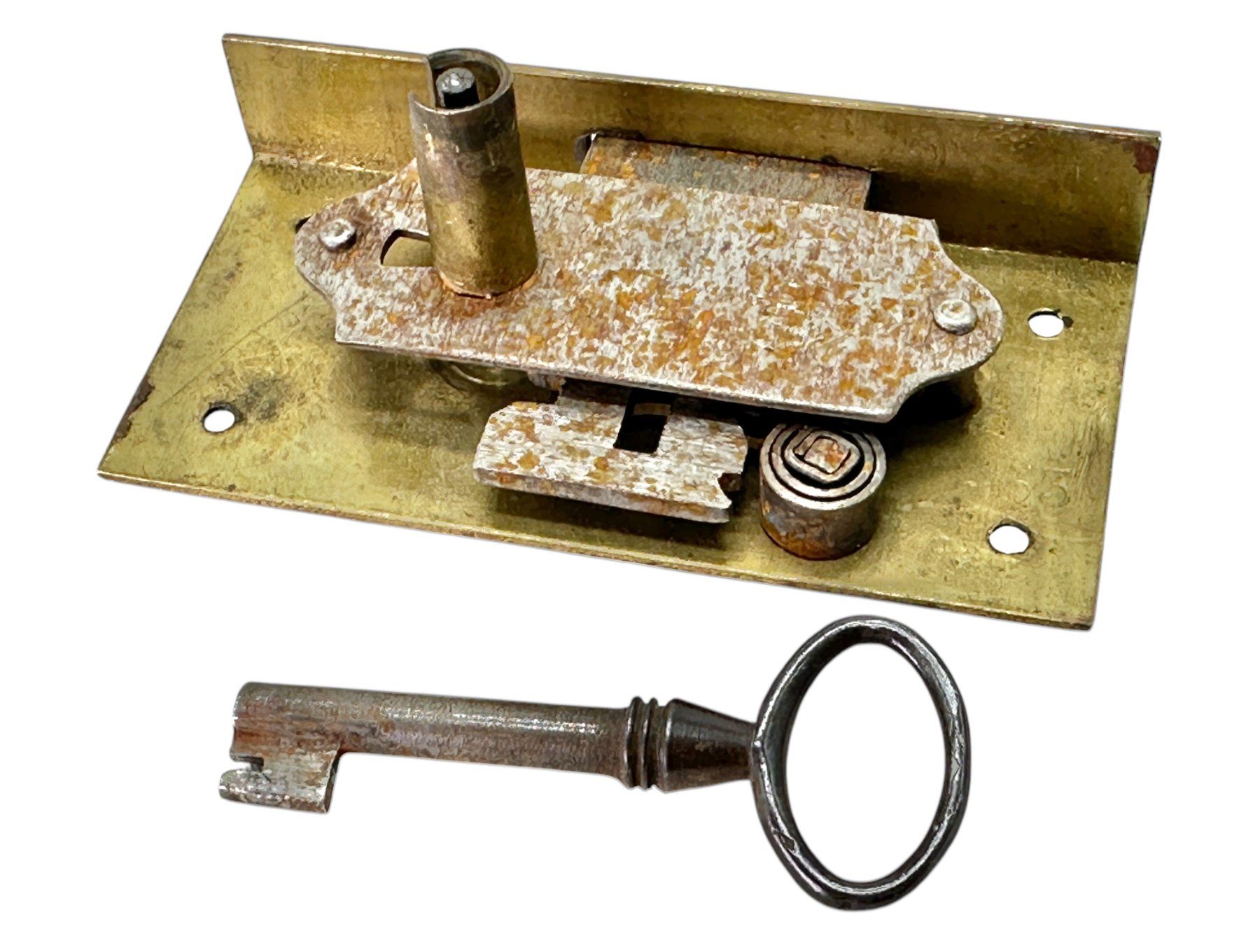 Ferramenta: Serrure de meuble ancienne avec clé forgé main – Usato da Morges venduto da objetsdepoque 1