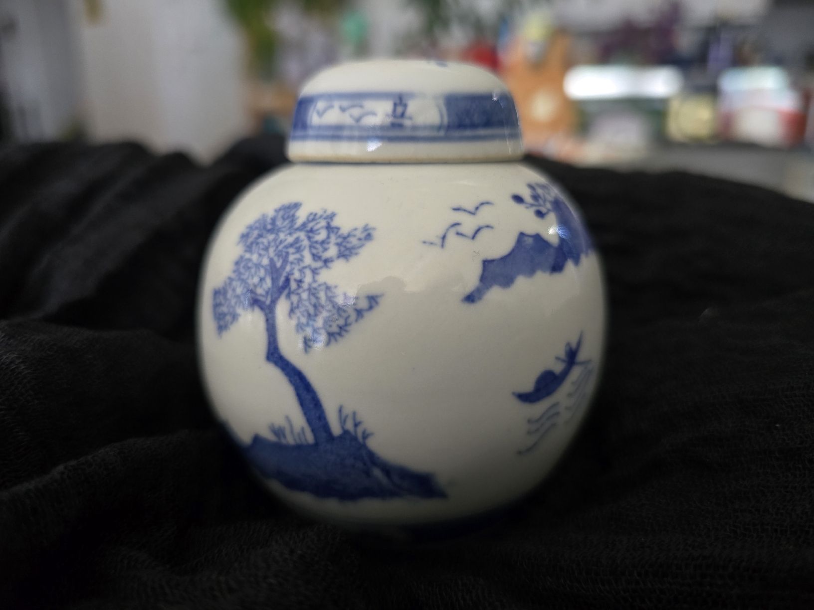 Zuccheriere: Titre Petit pot couvert chinois bleu blanc – Usato da Satigny venduto da Baazarbaron 3