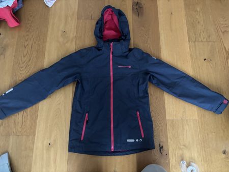 Regenjacke Trevolution dunkelblau pink Grösse 152