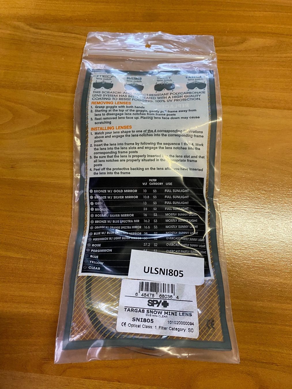 Occhiali & Lenti: Spy+ Verre masque Targa Mini Lens Clear – Nuovo e nell'imballaggio originale da Orbe venduto da D-stockFactory-Orbe 1