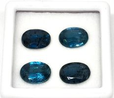 4x Kyanites bleue verte 8x6 mm - Valeur 160.- Fr