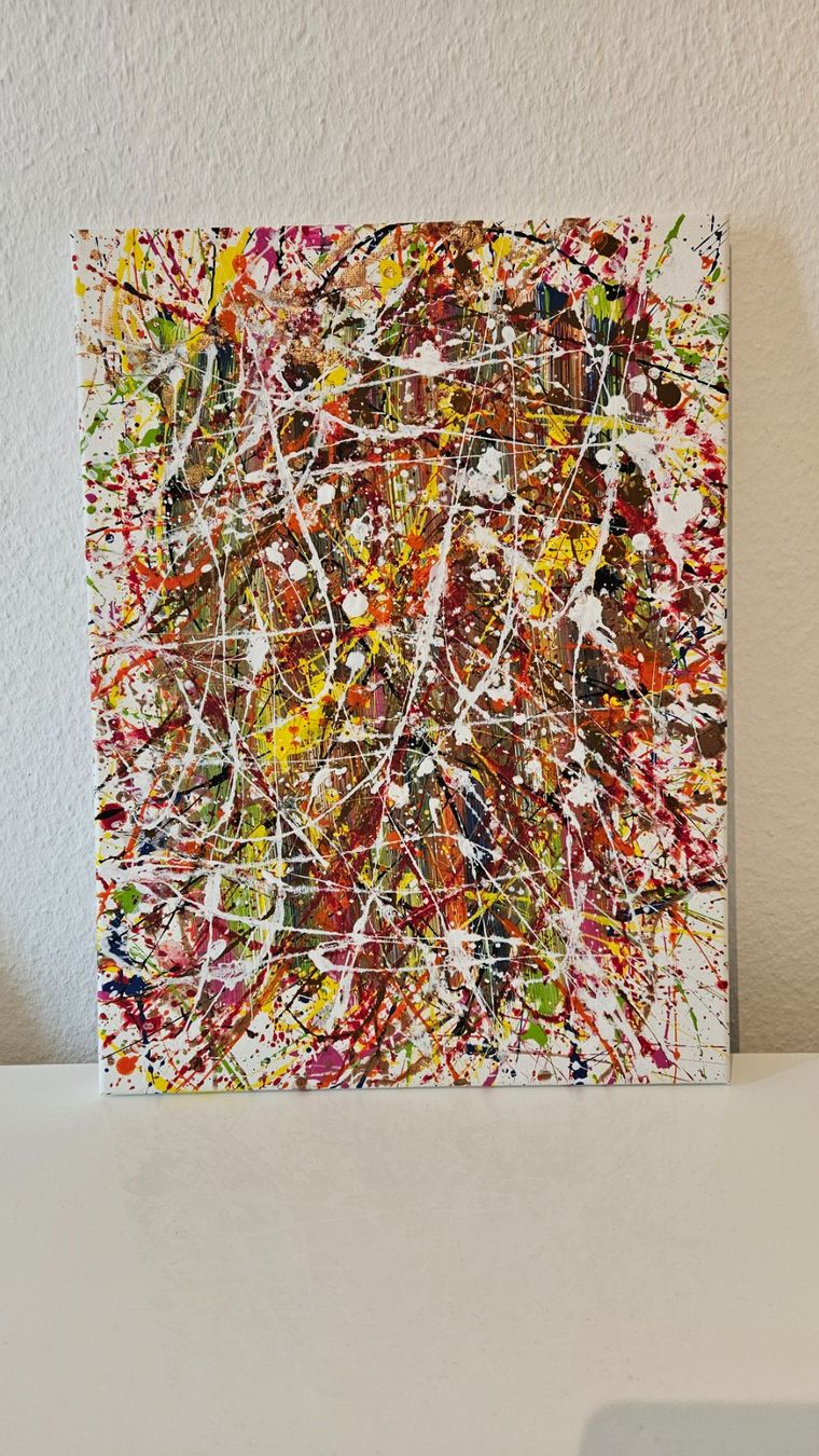 Gemälde: Tableau abstrait unique, peinture acrylique multicolore, ... – Neu (gemäss Beschreibung) aus Le Locle von fab_c9hh