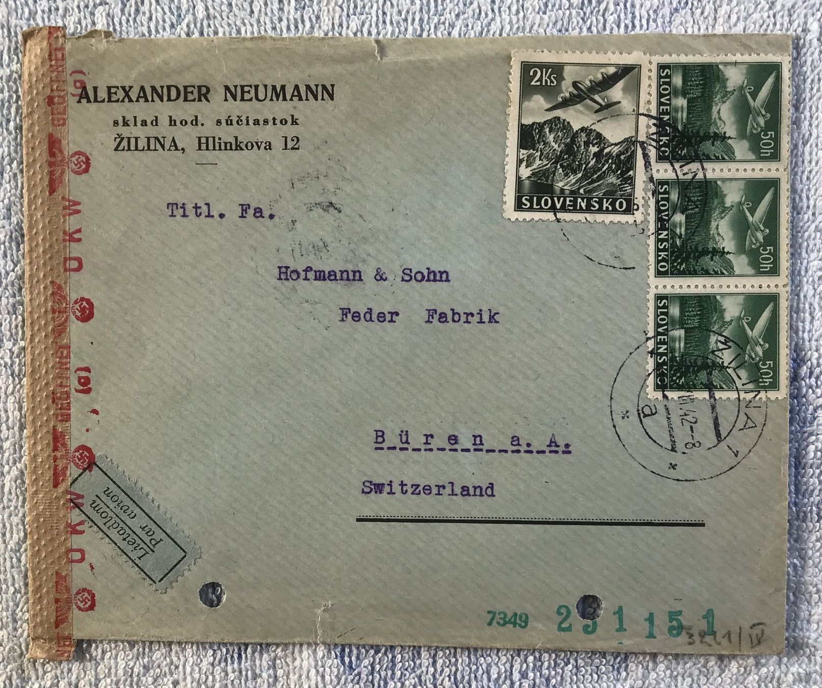 Tutti i francobolli: ALTER BELEG GEÖFFNET DURCH – Usato da Ostermundigen venduto da Kari1937