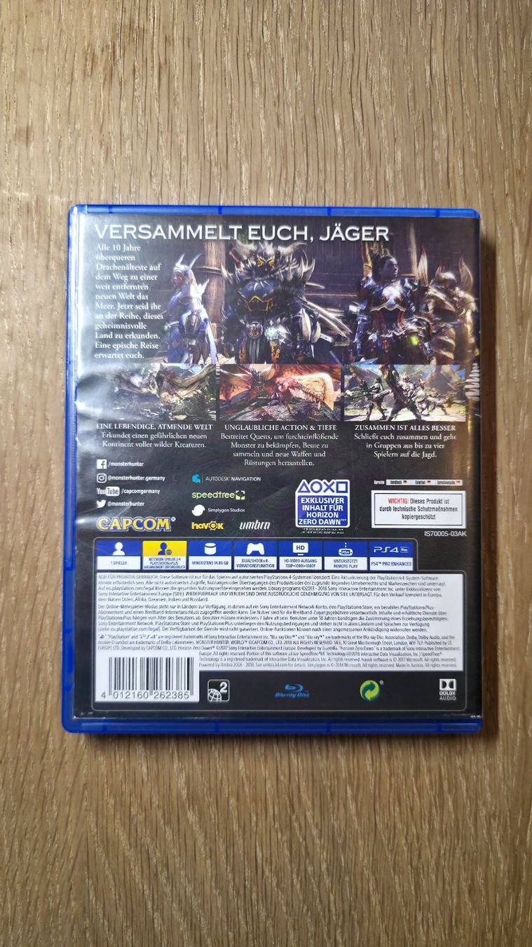 Capcom Giochi: PS4, Game, PlayStation, Capcom Monster Hunter World, OVP – Usato da Sirnach venduto da TheMrFreeman 1