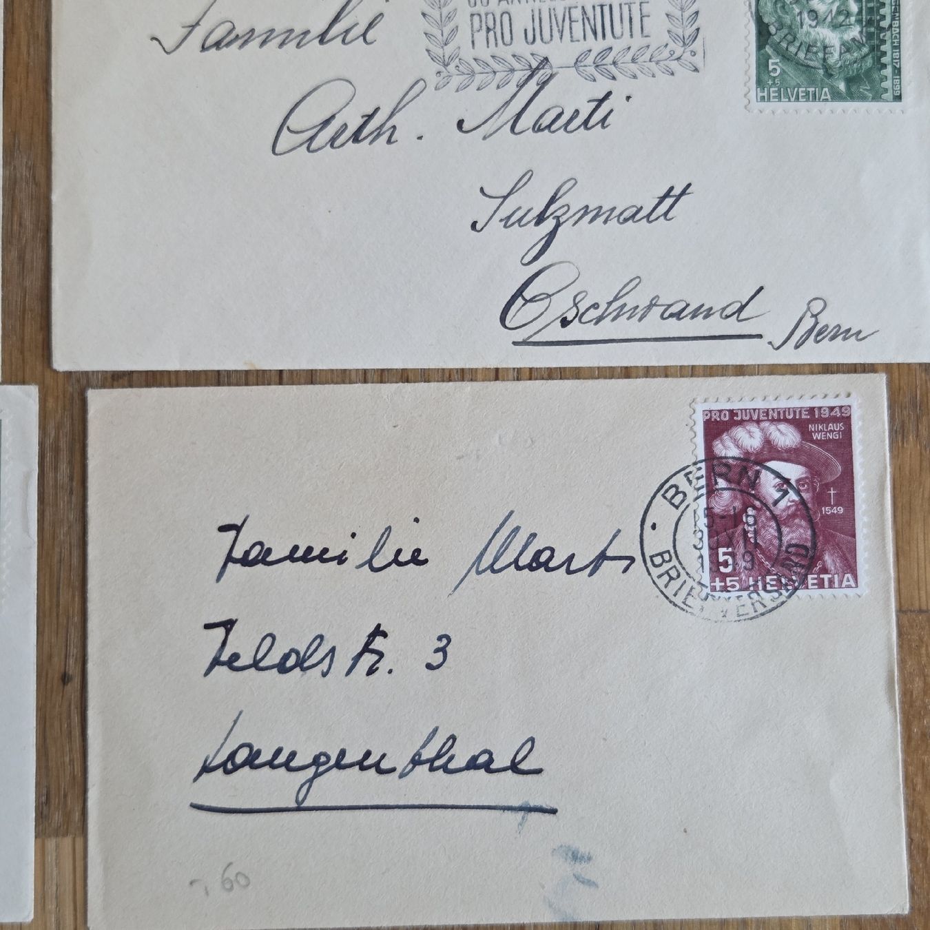 Alle Briefmarken: 10 Antike kleine Glückwunsch Briefcouvert.. – Gebraucht aus Stans von Ducati16 6