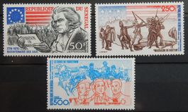Senegal Kat. 577-578 & 593 ** 1975 (200 Jahre USA)