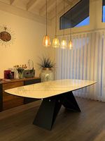 Esstisch 240 × 110 cm  Marmoroptik