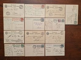 Schweiz 12 Postkarten, Ganzsachen - gelaufen (1/3)