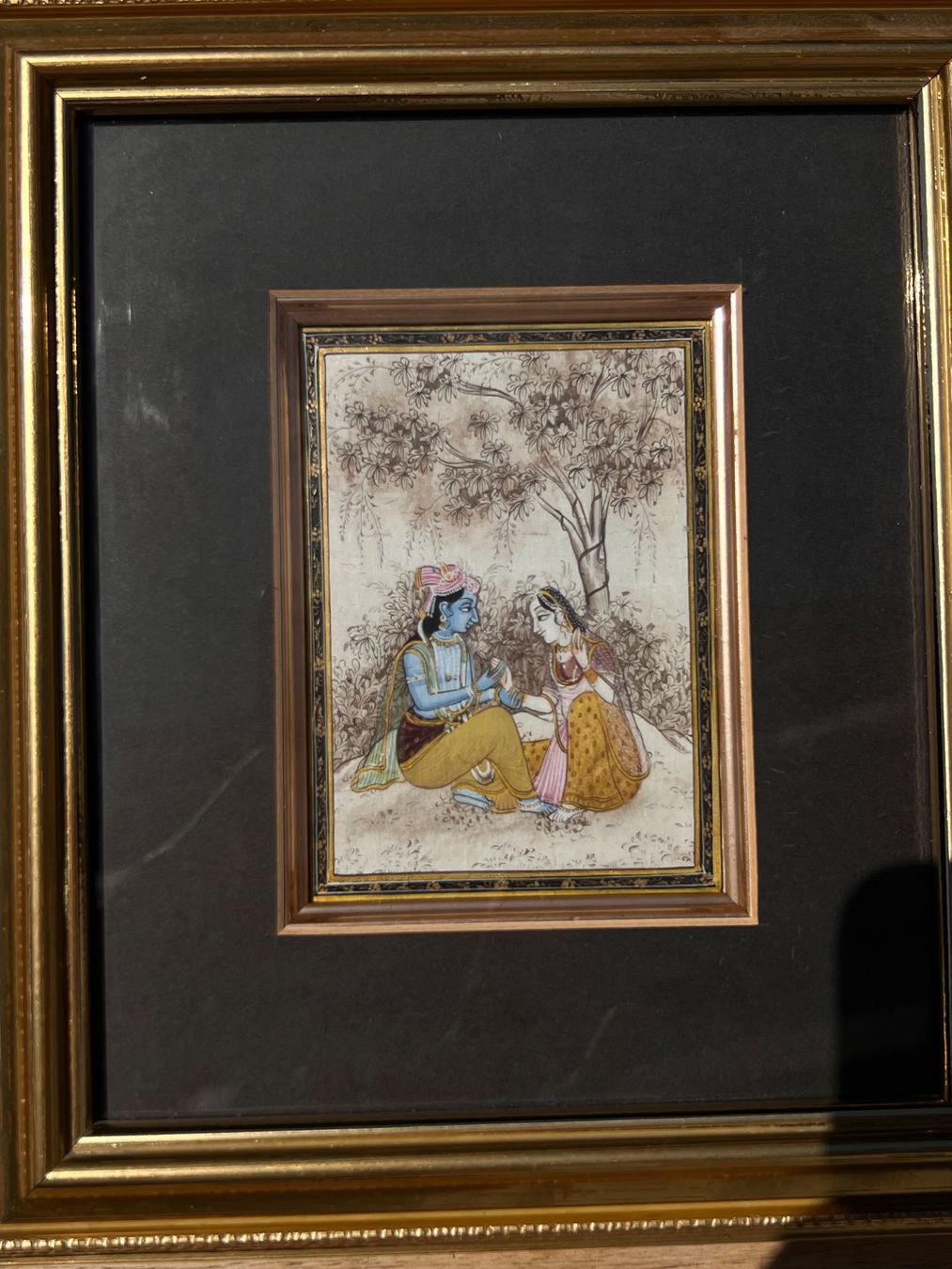 Gemälde: Krishna & Radha miniature art – Gebraucht aus Lausanne von NYC67 2