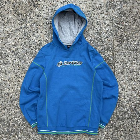 Vintage blue Lotto embroiedered hoodie