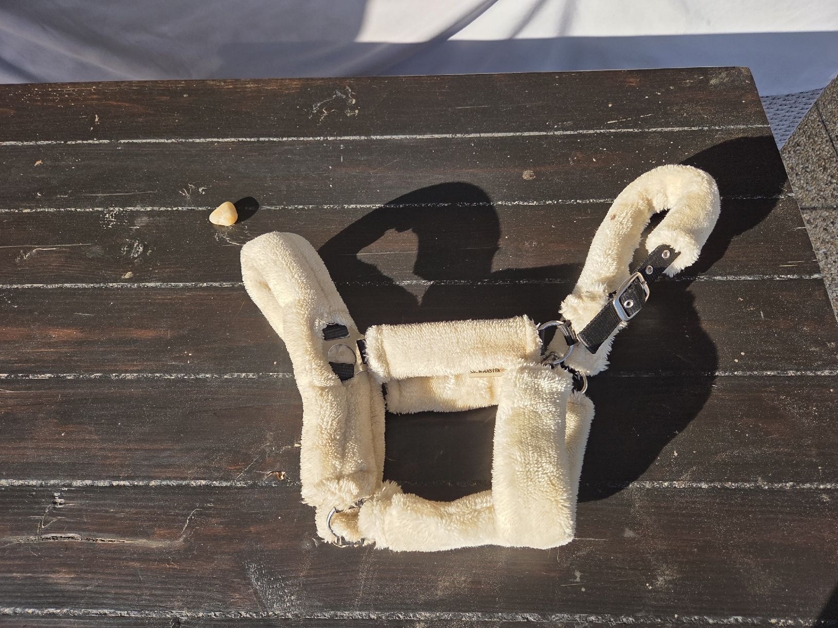 Felix Bühler Briglie & Cavezze: Licol Moumoutte Blanc, Taille Cheval – Usato da Lens venduto da ade_nb6v 1
