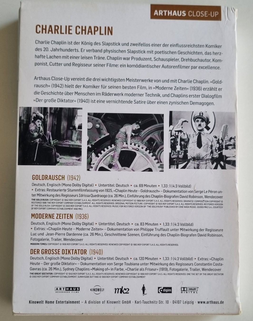 Tutti i DVDs: Charlie Chaplin 3 Klassiker DVDs – Usato da Bassersdorf venduto da Ubrunu 1