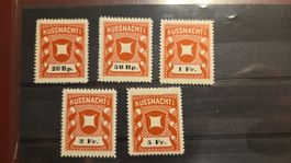 Gebührenmarken Küssnacht am Rigi Postfrisch