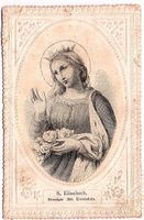 Andachtsbild antik Sel. Elisabeth