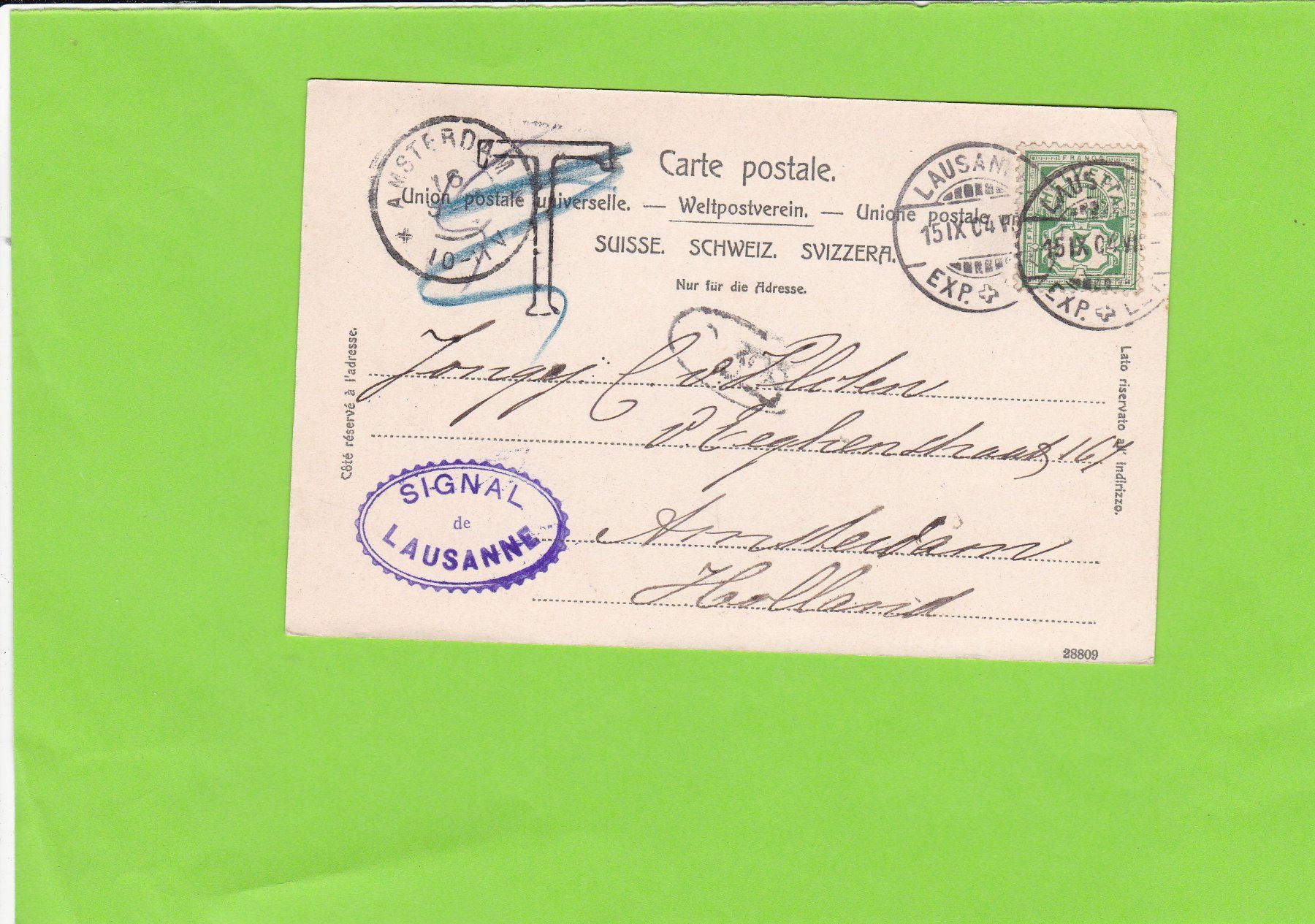 Cartoline postali: Lausanne, Atelier Guggenheim – Usato da St. Peterzell venduto da neckertal 1
