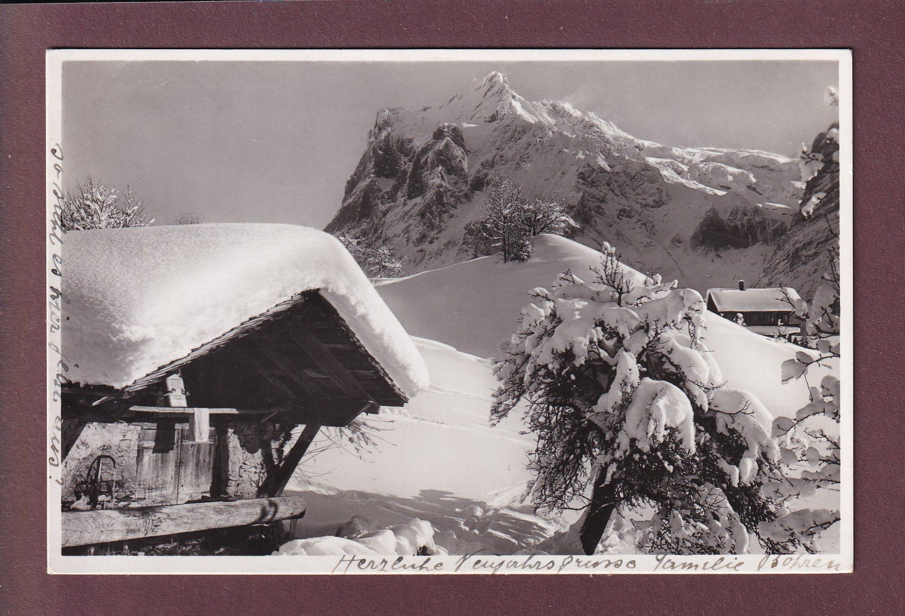 Cartoline postali: GRINDELWALD - Wetterhorn - 1938 – Usato da Pully venduto da nicecards