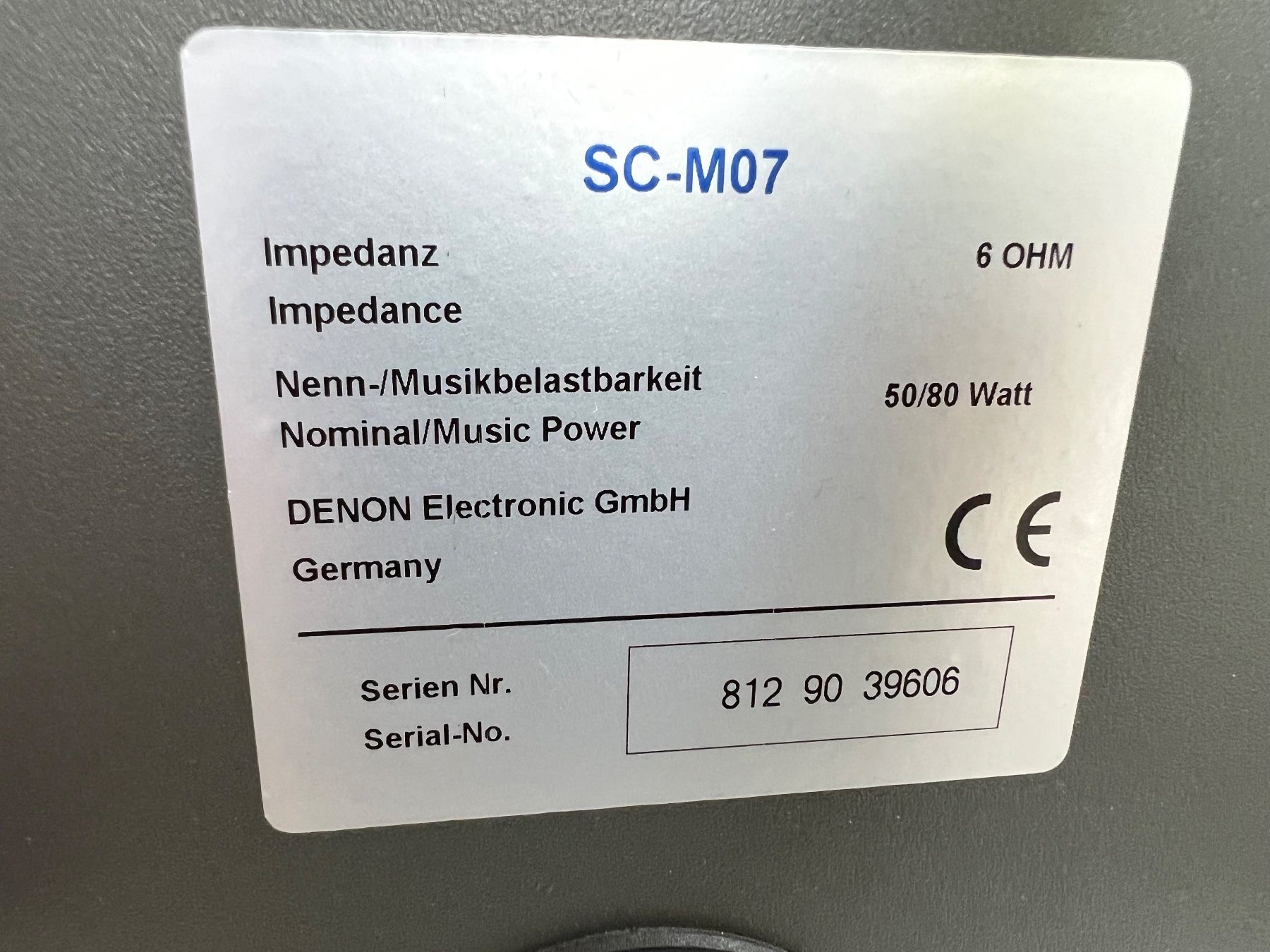 Lautsprecher: Denon SC-M07 Kompaktlautsprecher-Boxen – Gebraucht aus Gebenstorf von Secondtronik 5