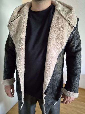 Herren Winterjacke schwarz gefüttert gebraucht