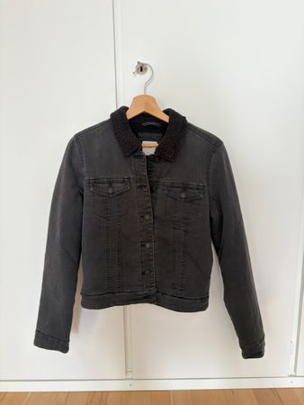 Vero Moda Denim Jeansjacke mit Teddyfutter schwarz S