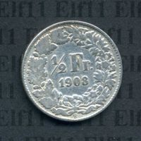 CHF___0.50 1908 ss-vz 50 Rappen
