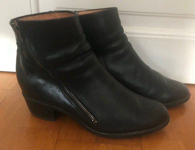 Scarpe da donna: Stifletten, Gr. 40, Leder, Marke: Werner – Usato da Basel venduto da machplatz 6
