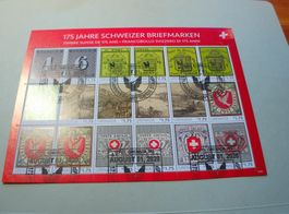 Grenada, Bogen 175 Jahre Schweizer Briefmarken ET-o, 2020