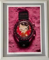 DEATH NYC Pop Art „Moonswatch & Cute“, Limited x/100 +cadre