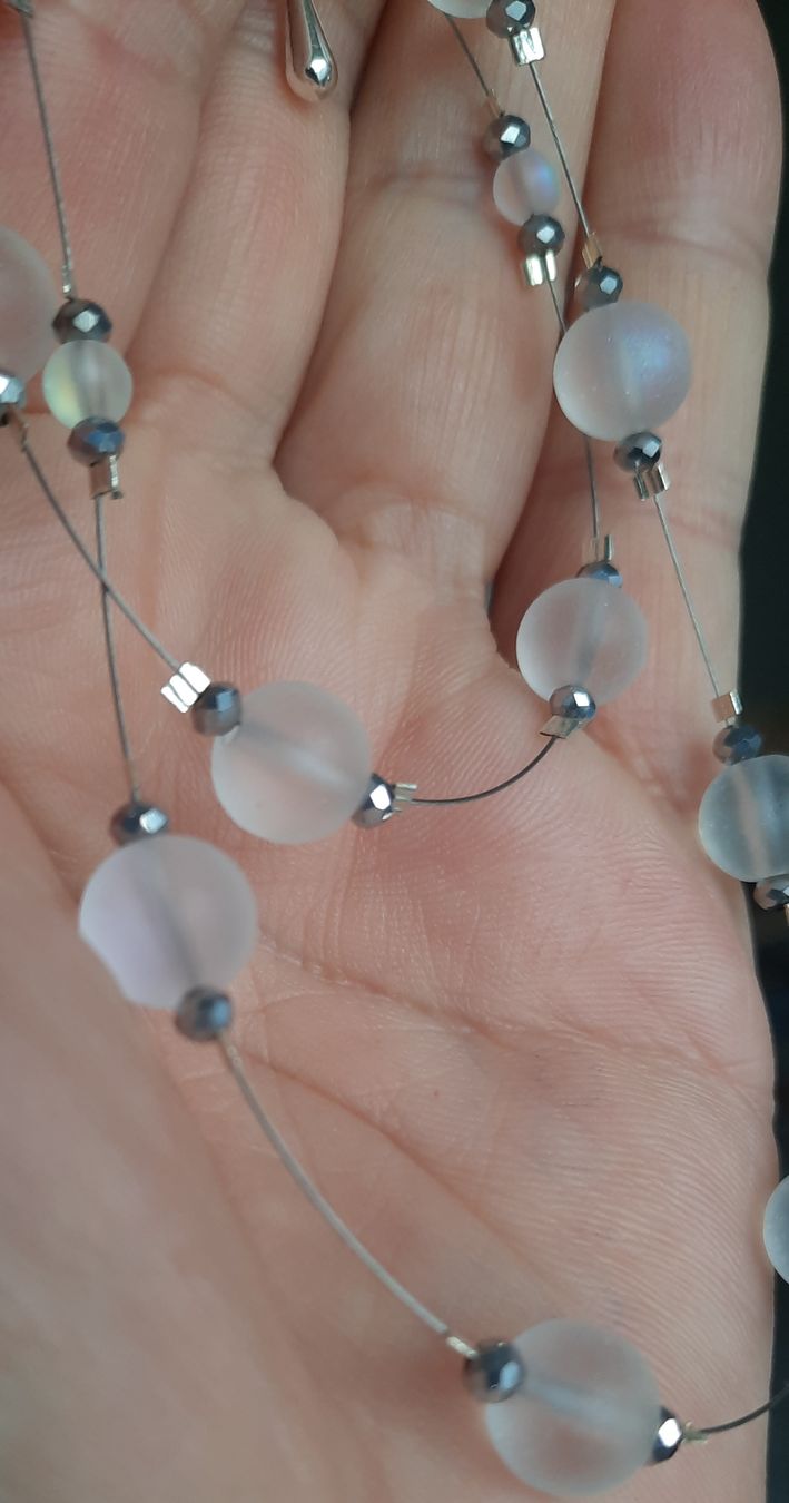 Ketten: Halskette mit Glasperlen, zart und elegant . – Neu (gemäss Beschreibung) aus Solothurn von lsc_pf99 5