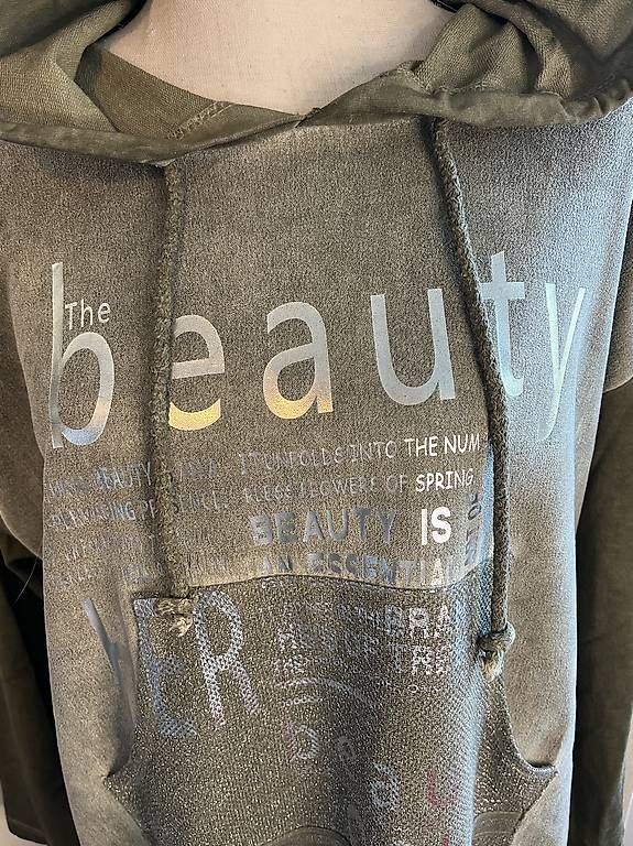 Maglioni & Felpe: Pullover Hoodie Kleid in Khakigrün Grösse L – Usato da Urdorf venduto da Marybyii 1