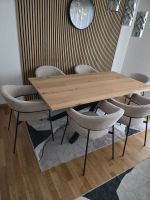 Holz Esstisch mit 6 Designer Stühlen von CLARS
