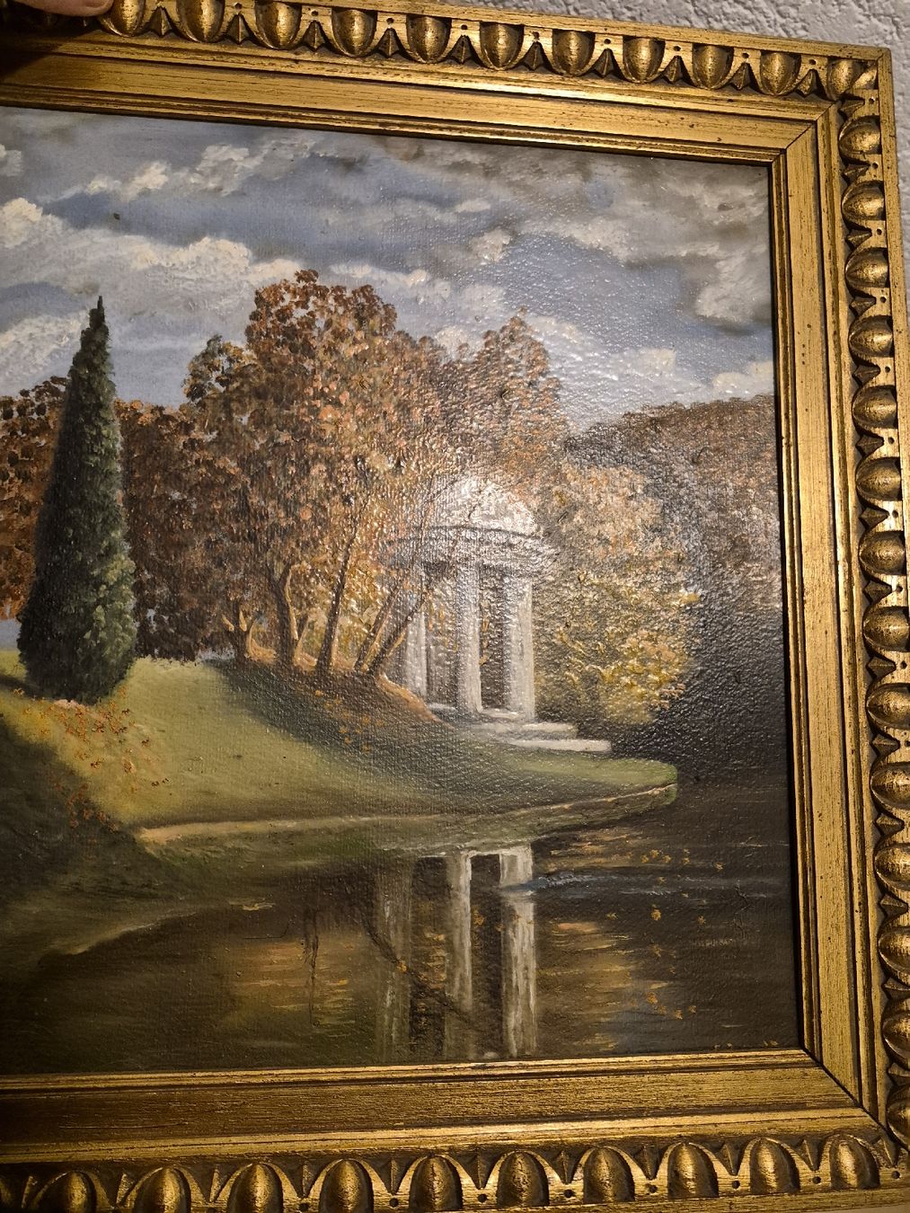 Dipinti: Ölgemälde Herbstlandschaft mit Tempel und See, antik – Usato da Frauenfeld venduto da mel_2gqy 1