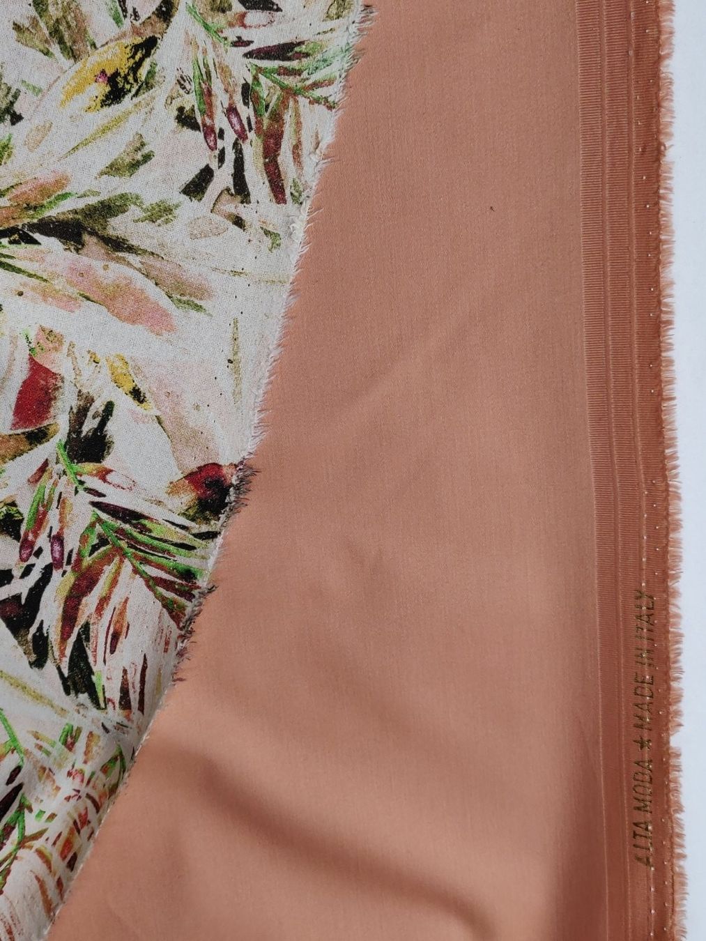 Tessuti: Sommer Anzugstoff Baumwolle Elastan 2.15x1.30m peach fuzz – Nuovo (secondo la descrizione) da Lufingen venduto da Voyager7 1