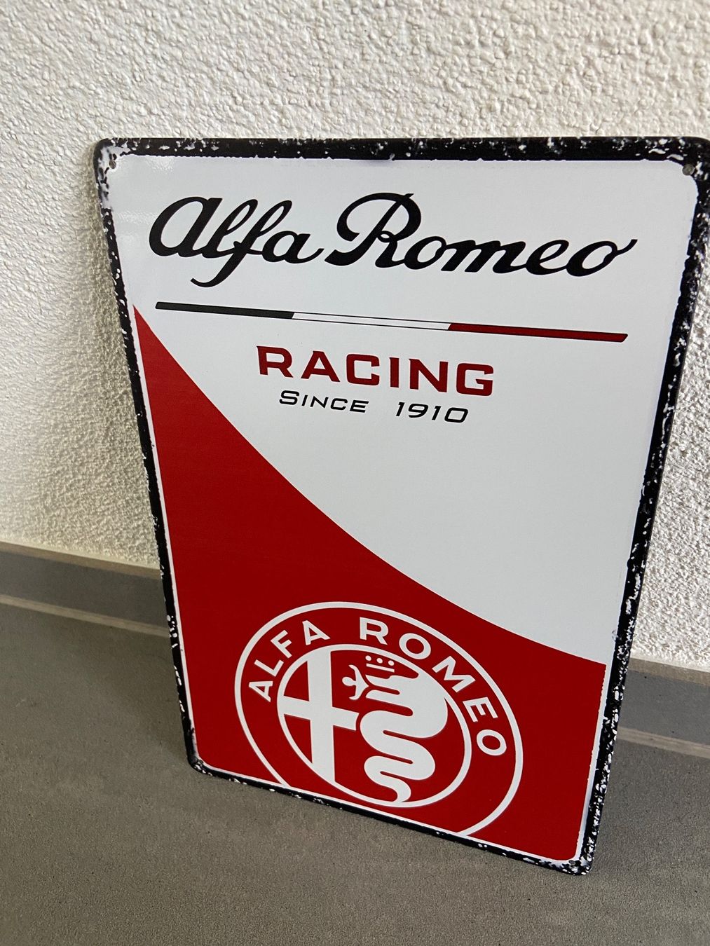 Insegne: ALFA ROMEO RACING  / ANGEBOT METALL SCHILD – Nuovo e nell'imballaggio originale da Seon venduto da Aaargauer01 4