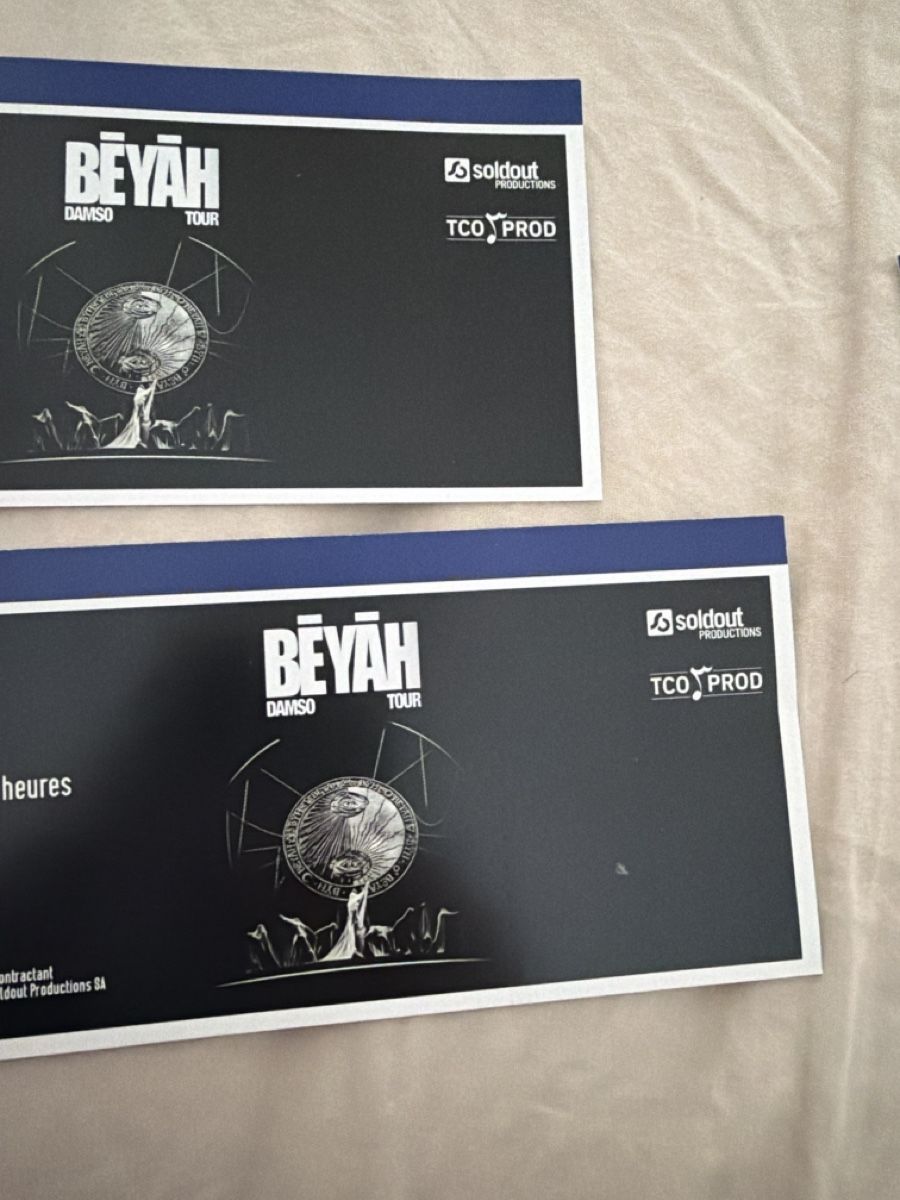 DAMSO BEYAH TOUR 11 avril GENEVE place debout 3 places (Neu und ...