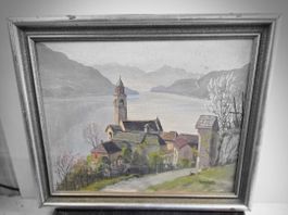 Gemälde Varenna (Lago di Como), Kirche San Giorgio.