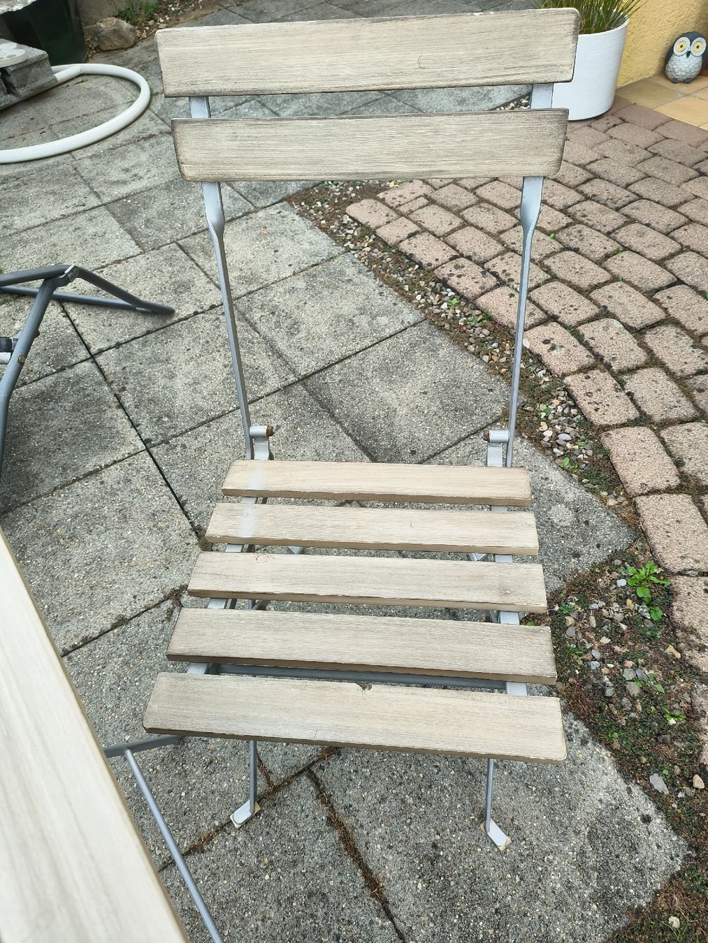 Tischset: Bistro Set Holz Metall  – Gebraucht aus Obfelden von Buddha24 4
