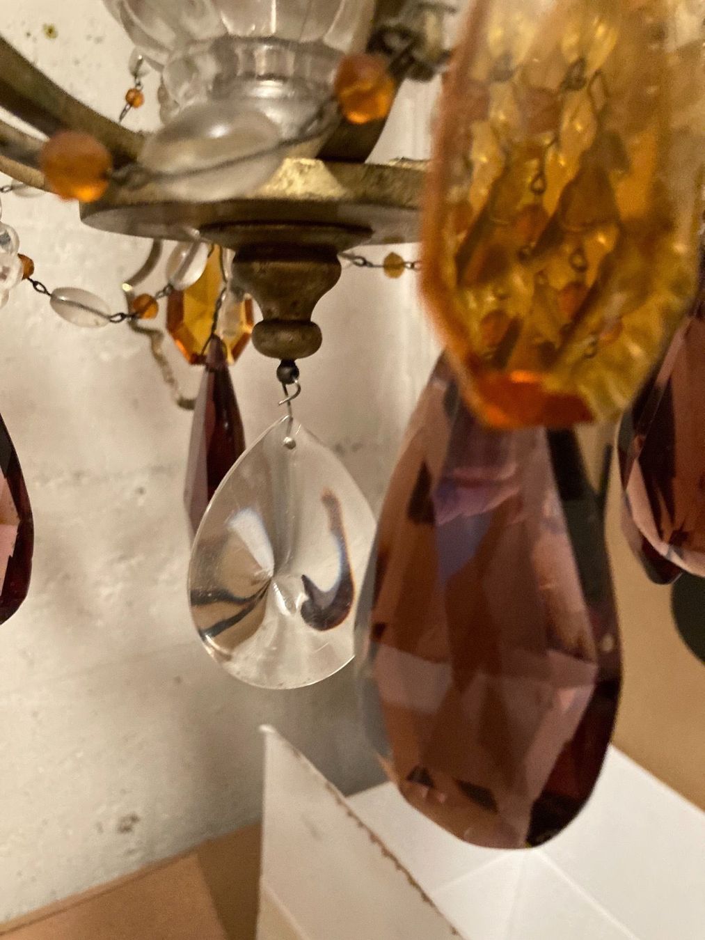 Kronleuchter & Deckenlampen: Kunstfertigkeit Farbiger Kristall/Glas Kronleuchter – Gebraucht aus Thun von barbar27 3