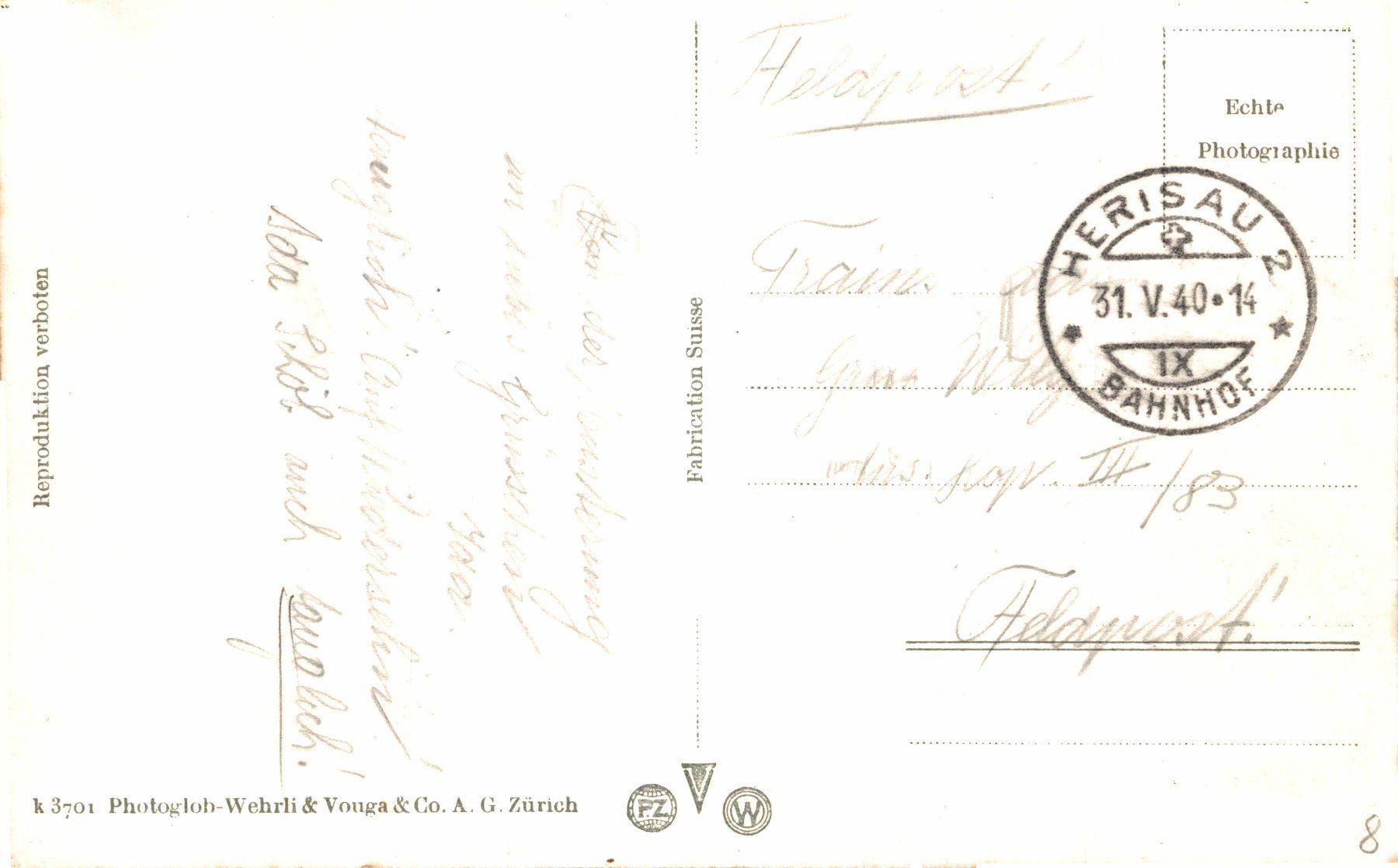Cartoline postali: Herisau mit Säntis – Usato da Bronschhofen venduto da Astore 1